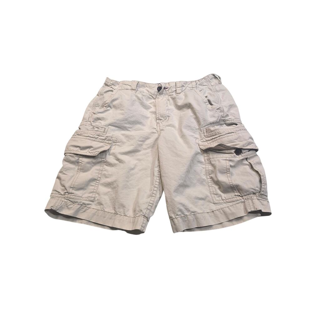 Bullhead PacSun Cargo Shorts Mens W32 Beige Khaki Skinny Fit California Bear‎